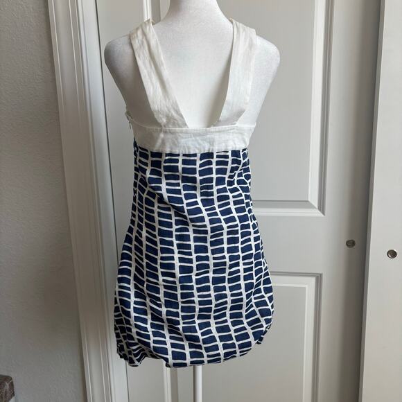 NWT Island Company 100% Linen Hydra Dress Sz XS Blue White Seabed - Picture 6 of 14